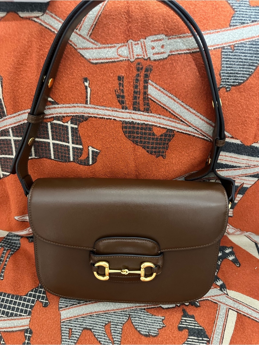 GUCCI ❤️🌟HORSEBIT 1955 RICH BROWN  BAG⭐️ - Picture 2 of 15